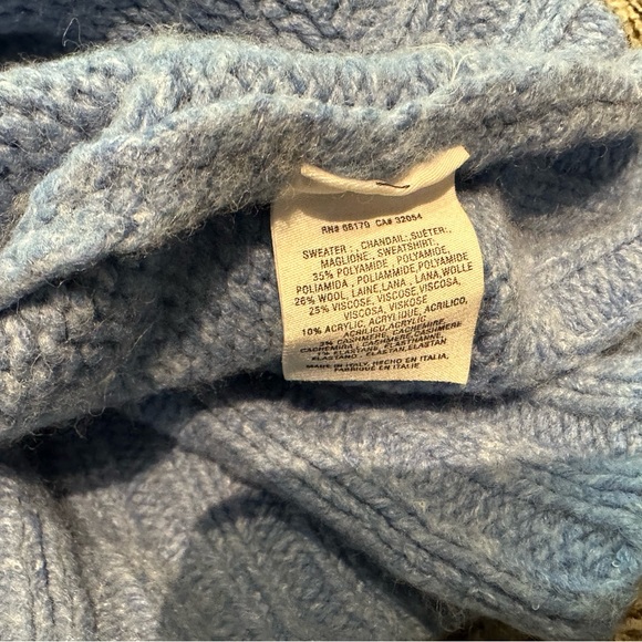 Light Blue Anthropologie Cashmere Blend Oversized Sweater — Size L - Picture 2 of 4